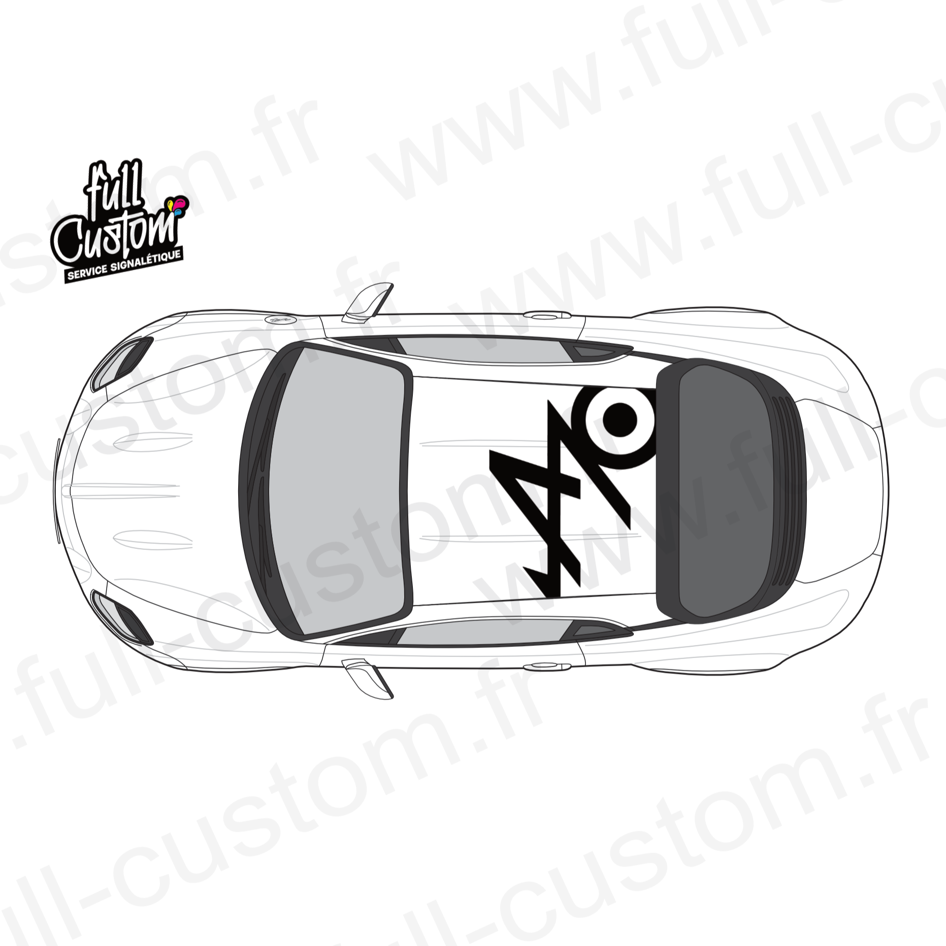 Stickers de toit Alpine 70 ans Full Custom