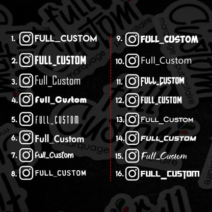 Instagram personnalisé Full Custom