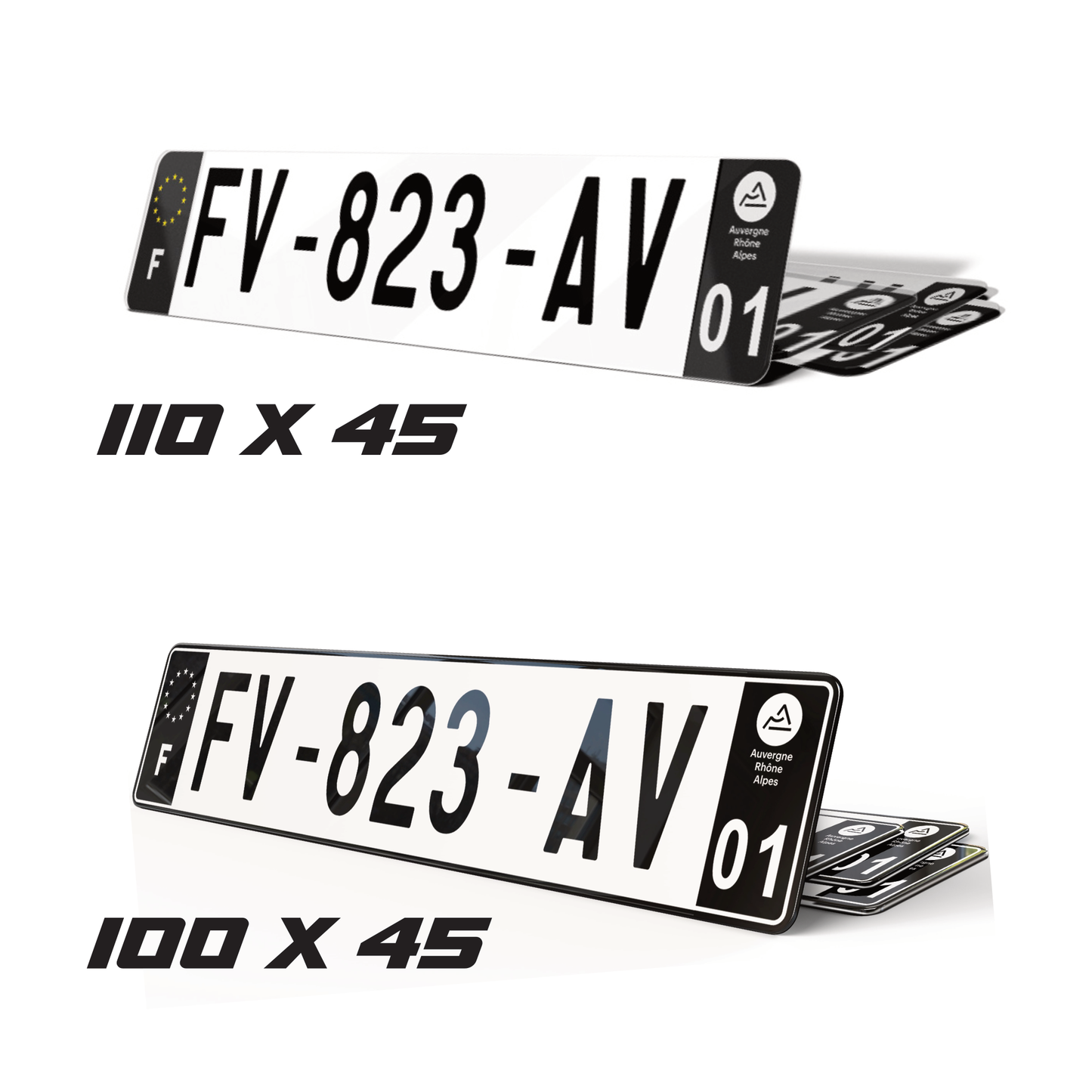 Stickers Plaque d’Immatriculation Personnalisés Full Custom