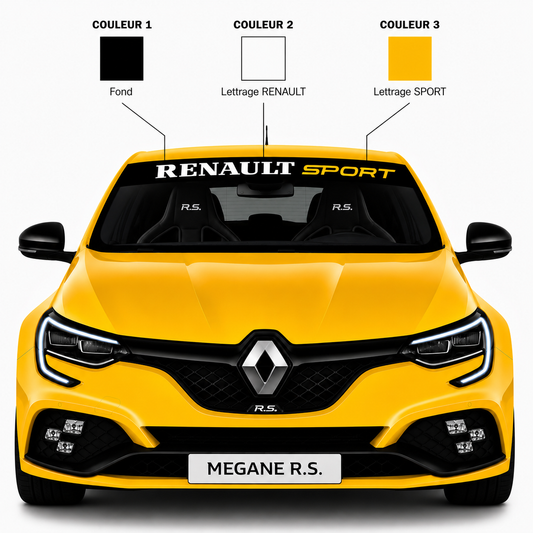 Bande Pare Soleil RENAULT SPORT Full Custom