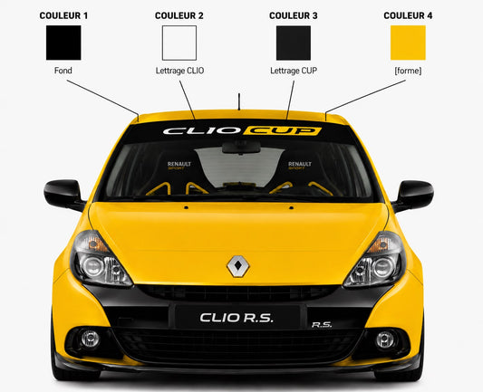 Bande Pare Soleil RENAULT Clio Cup Full Custom