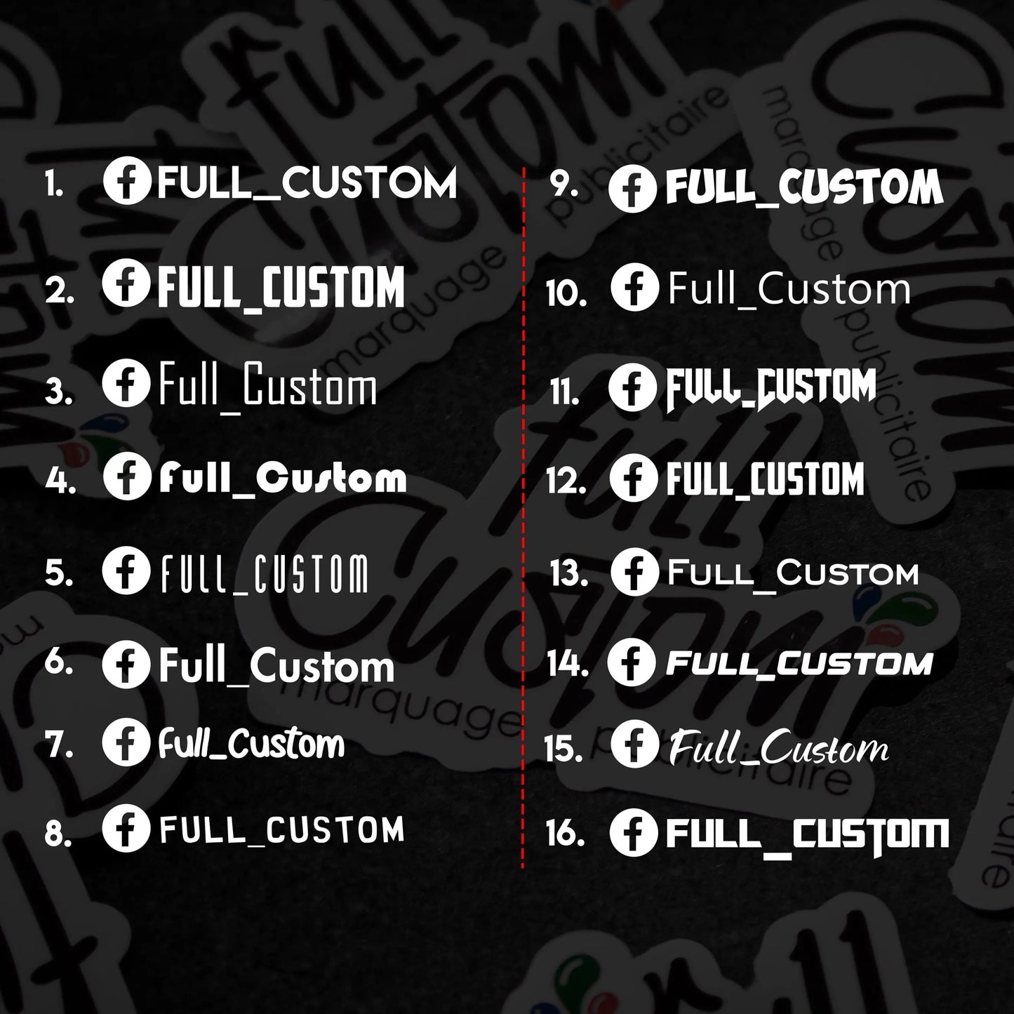 Facebook personnalisé Full Custom