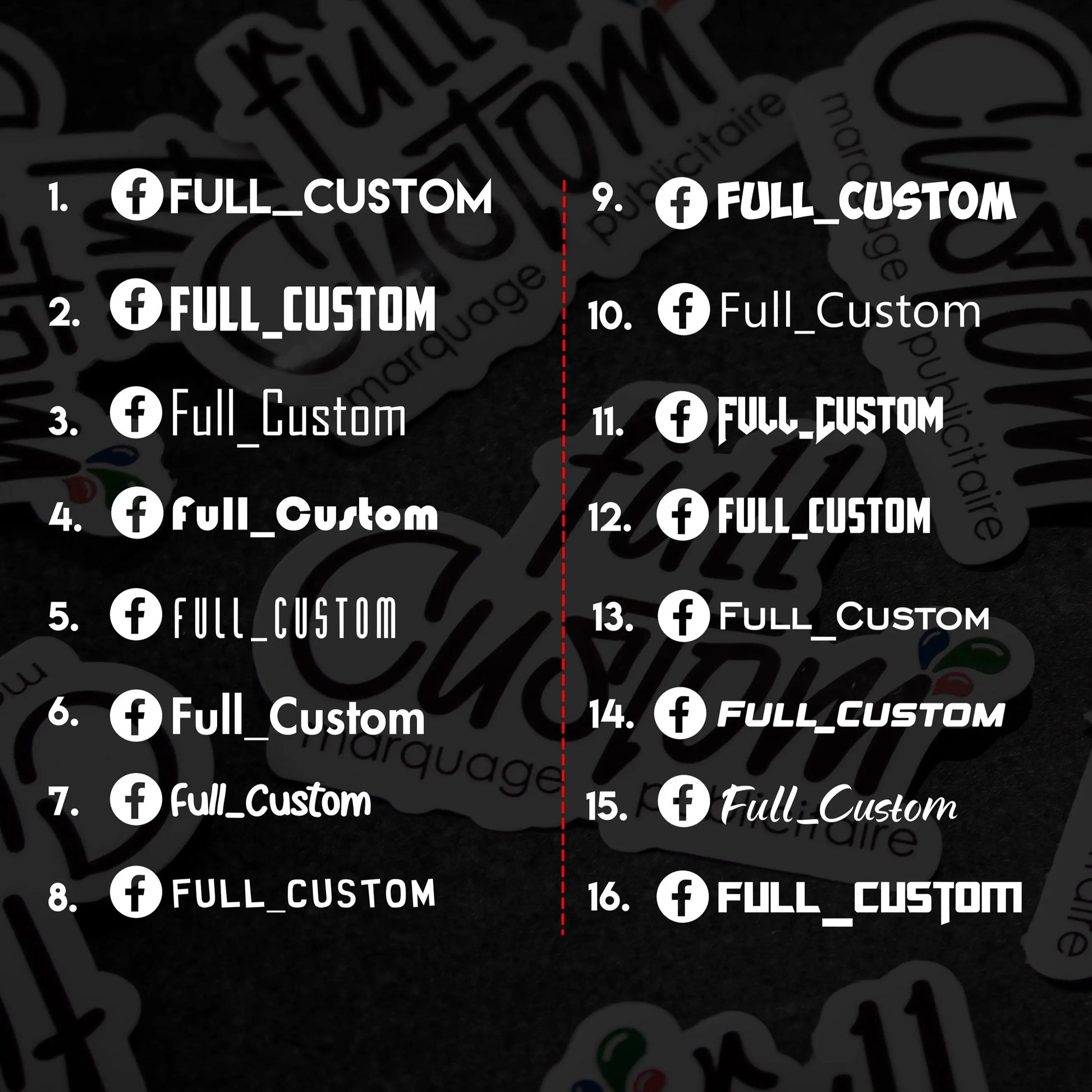 Facebook personnalisé Full Custom