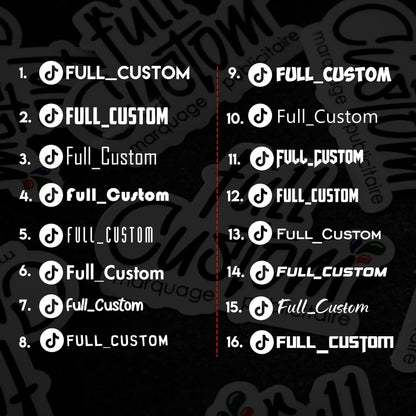 TikTok personnalisé Full Custom
